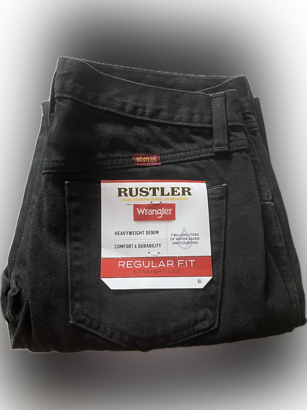 Wrangler Rustler Straight Leg Jeans in Black